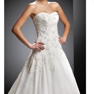 Oleg Cassini Strapless Wedding Gown